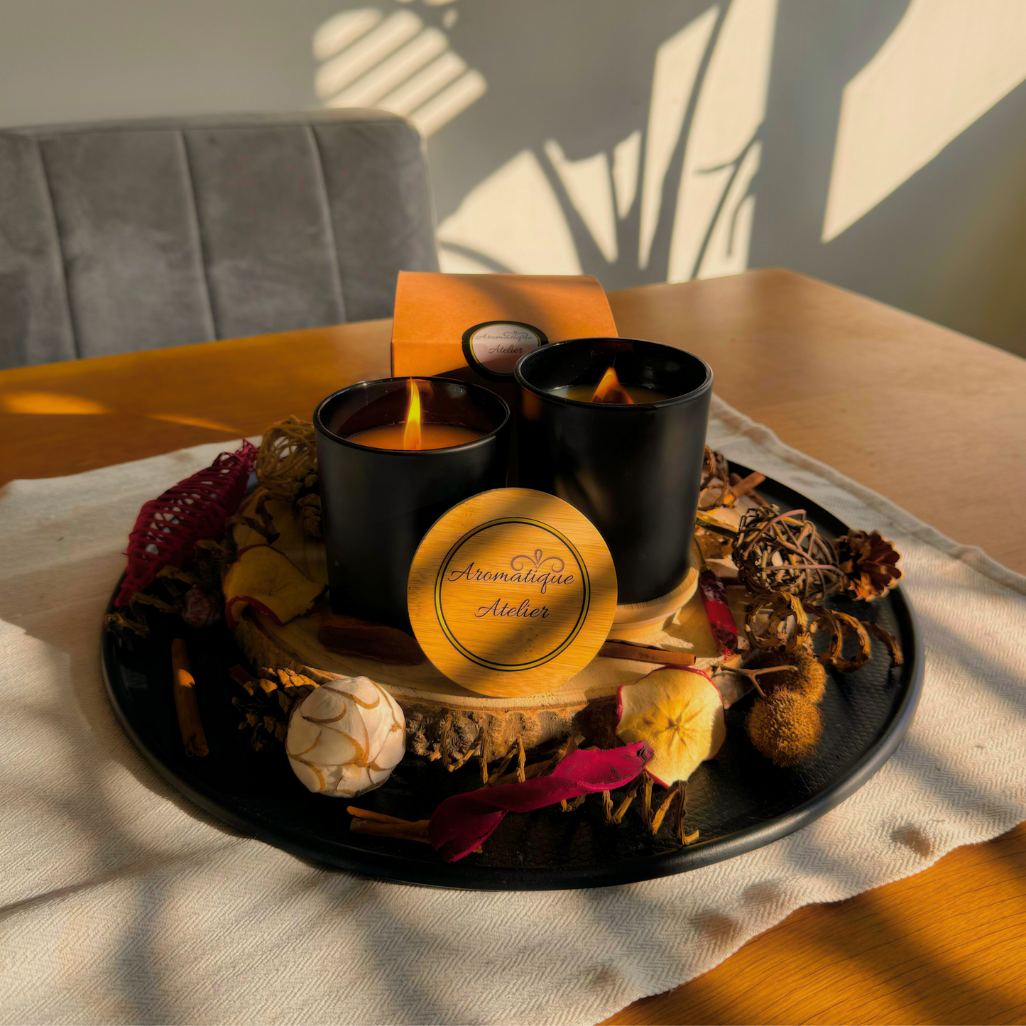 47+H Premium Candle - The One Inspired, black jar, elegant home decor.