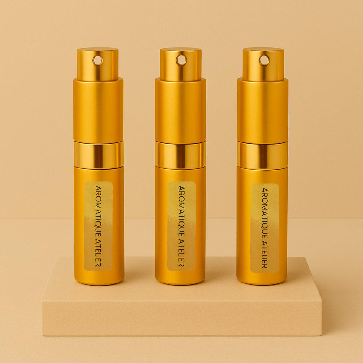 Drie flacons extrait de parfum van 10 ml