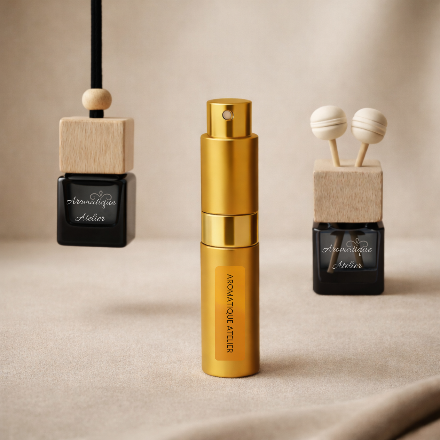Refined scent duo with 10ML extrait de parfum and car diffuser for long-lasting fragrance