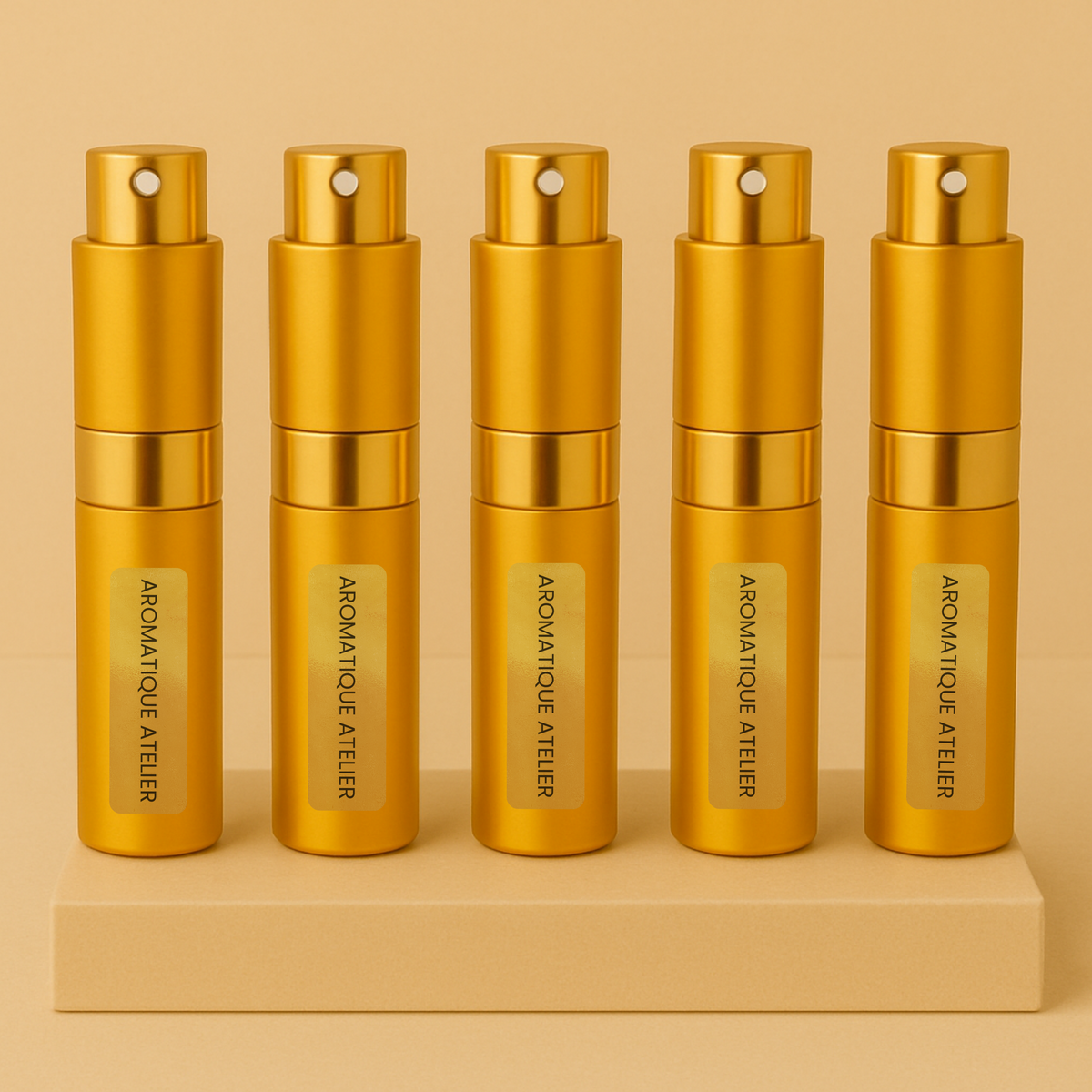 Vijf flacons extrait de parfum van 10 ml